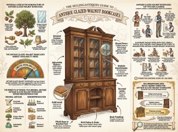 Antique Glazed Walnut Bookcases Guide Infographic