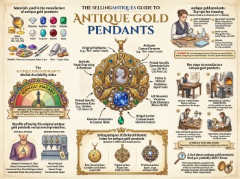Antique Gold Pendants Guide Infographic