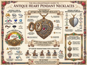 Antique Heart Pendant Necklaces Guide Infographic