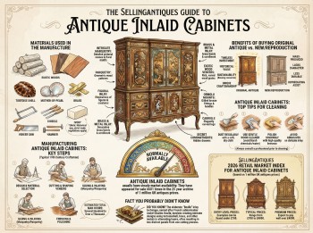 Antique Inlaid Cabinets Guide Infographic