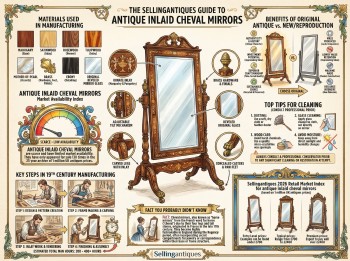 Antique Inlaid Cheval Mirrors Guide Infographic