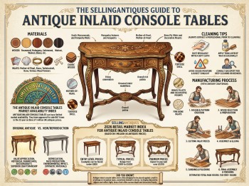 Antique Inlaid Console Tables Guide Infographic