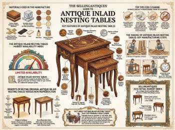 Antique Inlaid Nesting Tables Guide Infographic