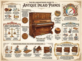 Antique Inlaid Pianos Guide Infographic