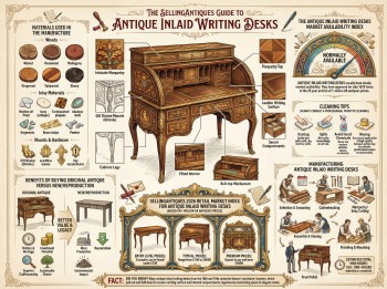 Antique Inlaid Writing Desks Guide Infographic