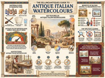 Antique Italian Watercolours Guide Infographic