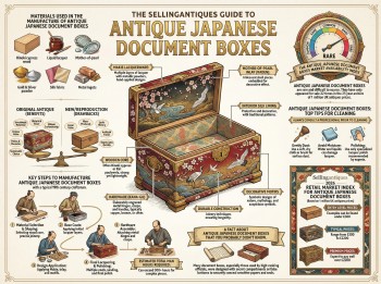 Antique Japanese Document Boxes Guide Infographic