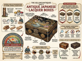 Antique Japanese Lacquer Boxes Guide Infographic