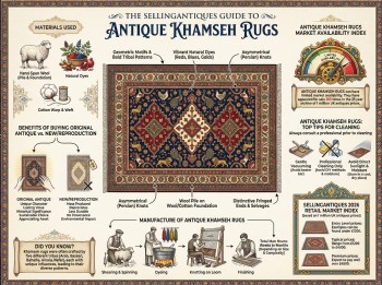 Antique Khamseh Rugs Guide Infographic