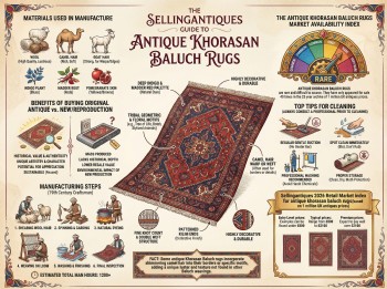 Antique Khorasan Baluch Rugs Guide Infographic