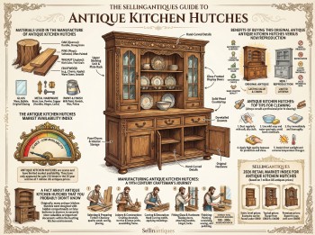 Antique Kitchen Hutches Guide Infographic