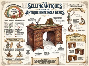 Antique Knee Hole Desks Guide Infographic