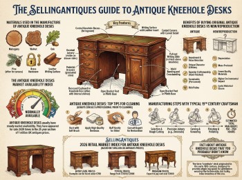 Antique Kneehole Desks Guide Infographic