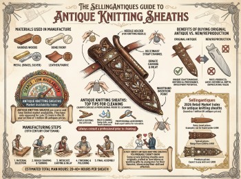 Antique Knitting Sheaths Guide Infographic