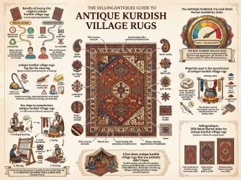 Antique Kurdish Village Rugs Guide Infographic