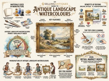 Antique Landscape Watercolours Guide Infographic