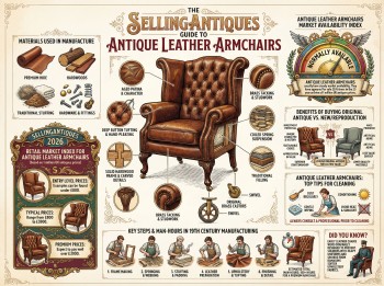 Antique Leather Armchairs Guide Infographic