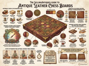 Antique Leather Chess Boards Guide Infographic