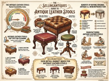 Antique Leather Stools Guide Infographic