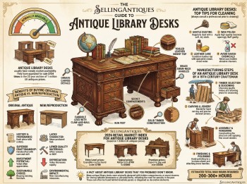 Antique Library Desks Guide Infographic