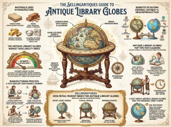 Antique Library Globes Guide Infographic