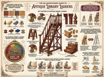 Antique Library Ladders Guide Infographic