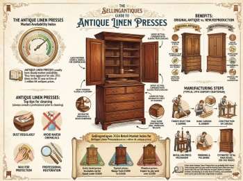 Antique Linen Presses Guide Infographic