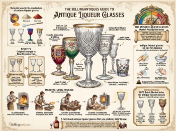 Antique Liqueur Glasses Guide Infographic