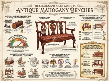 Antique Mahogany Benches Guide Infographic