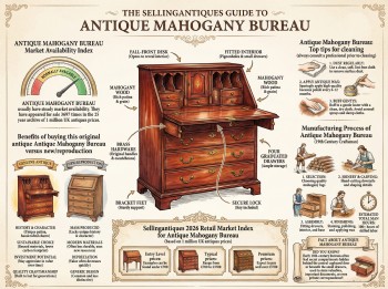 Antique Mahogany Bureau Guide Infographic