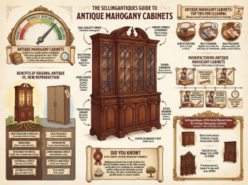 Antique Mahogany Cabinets Guide Infographic