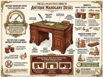 Antique Mahogany Desks Guide Infographic