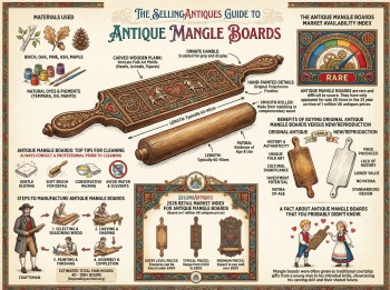 Antique Mangle Boards Guide Infographic