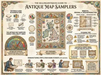 Antique Map Samplers Guide Infographic