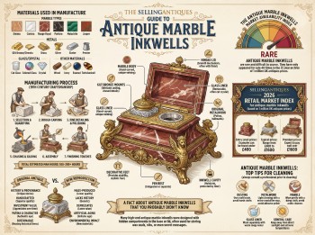 Antique Marble Inkwells Guide Infographic