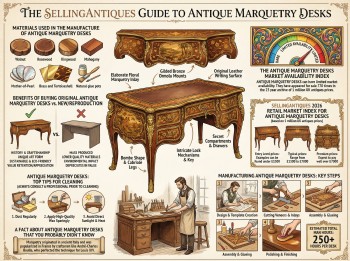 Antique Marquetry Desks Guide Infographic