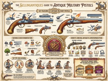 Antique Military Pistols Guide Infographic