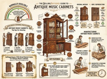 Antique Music Cabinets Guide Infographic