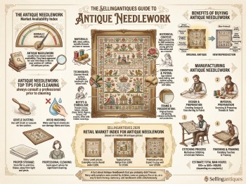 Antique Needlework Guide Infographic
