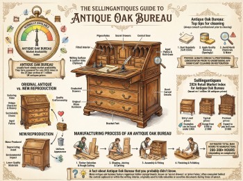 Antique Oak Bureau Guide Infographic