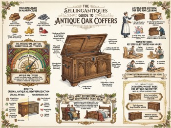 Antique Oak Coffers Guide Infographic