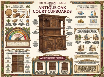Antique Oak Court Cupboards Guide Infographic