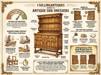Antique Oak Dressers Guide Infographic