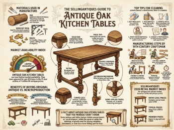 Antique Oak Kitchen Tables Guide Infographic