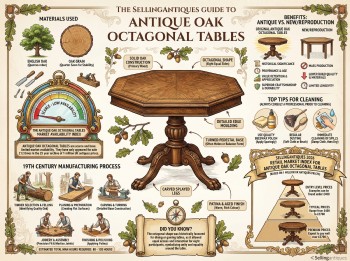 Antique Oak Octagonal Tables Guide Infographic