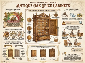 Antique Oak Spice Cabinets Guide Infographic