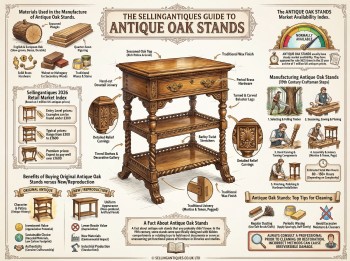 Antique Oak Stands Guide Infographic
