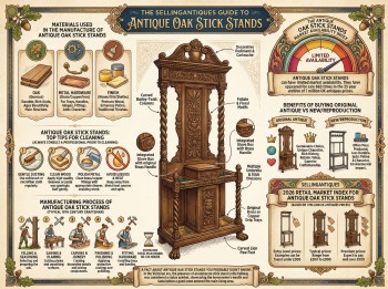 Antique Oak Stick Stands Guide Infographic