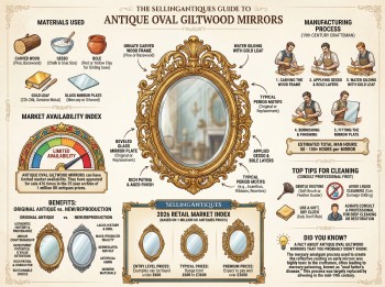 Antique Oval Giltwood Mirrors Guide Infographic