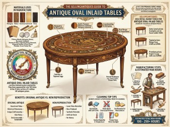 Antique Oval Inlaid Tables Guide Infographic